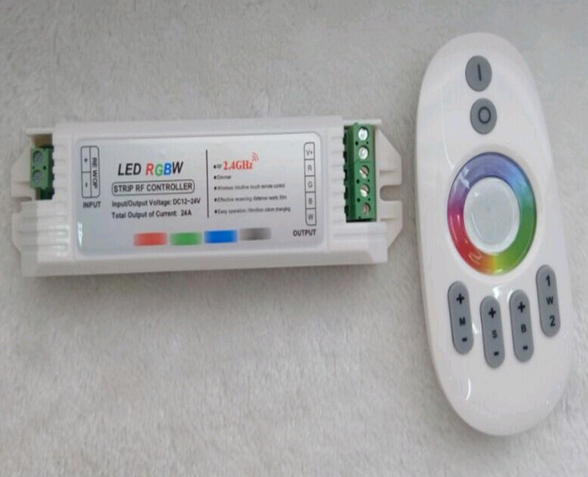 Controller 2.4G RGBW 6Key Touch 12-24V 24A 288W