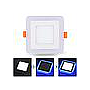 Slim Square panel 3-way switching Color and Cold White 12 + 4 Watt